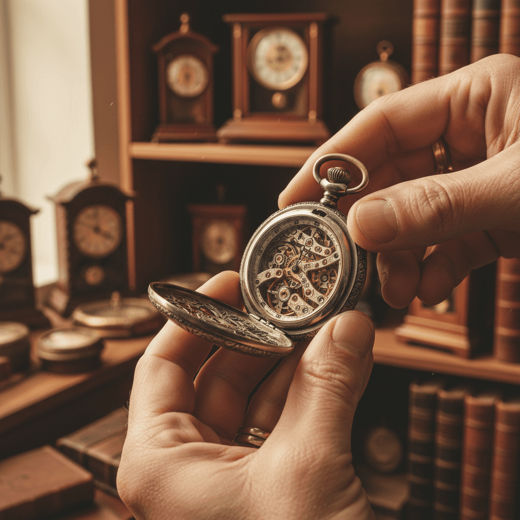 Detalle de antigüedades seleccionadas con fotografía de alta calidad